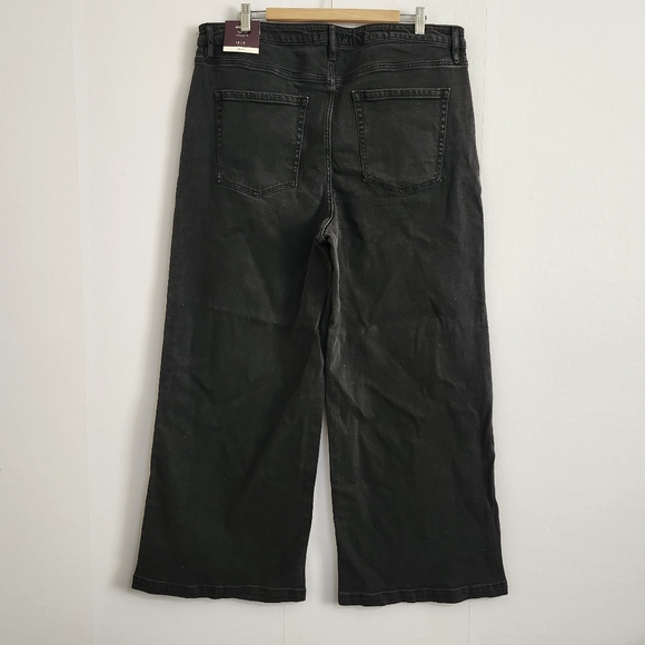 NWT Ava & Viv Black High Rise Wide Leg Jeans Size 18 - Picture 4 of 9
